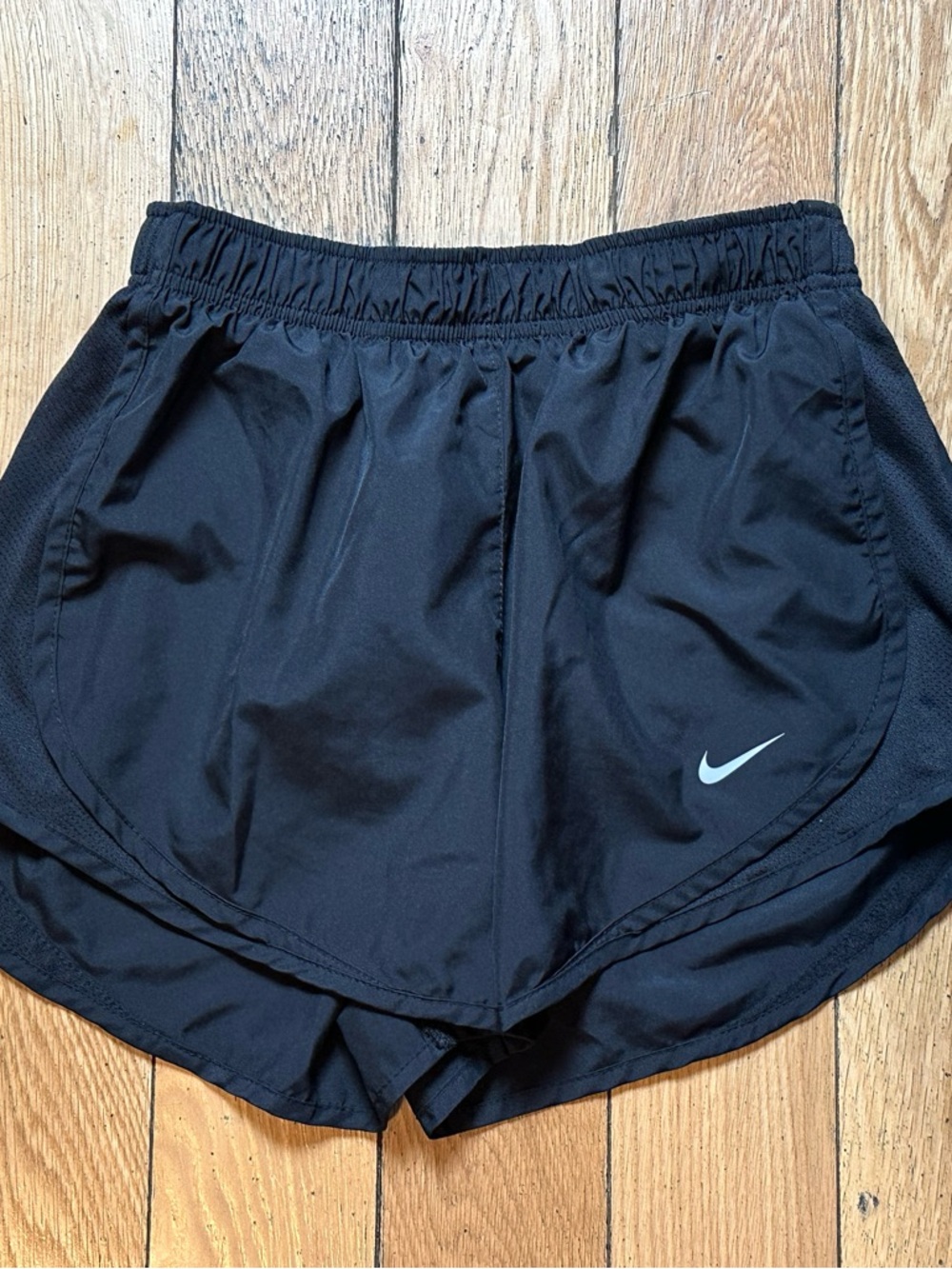 Nike Women’s Black Athletic Running Shorts with Reflective Swoosh